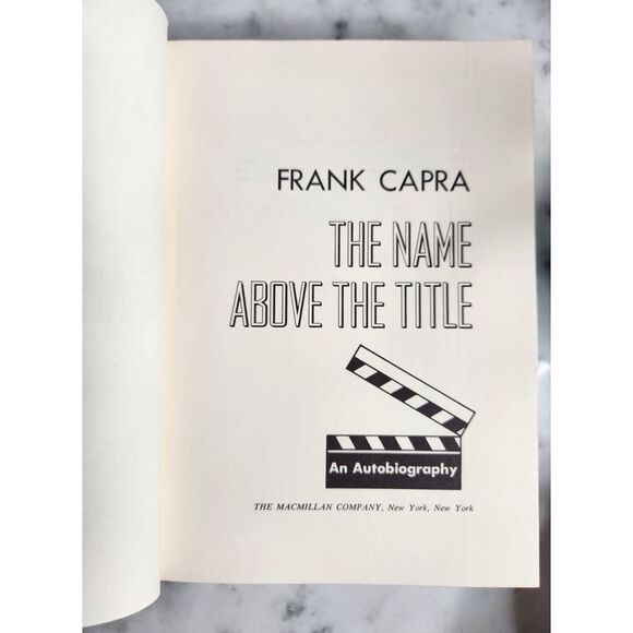 Frank Capra The Name Above The Title: An Autobiography Hardcover Hollywood Book - Picture 4 of 16